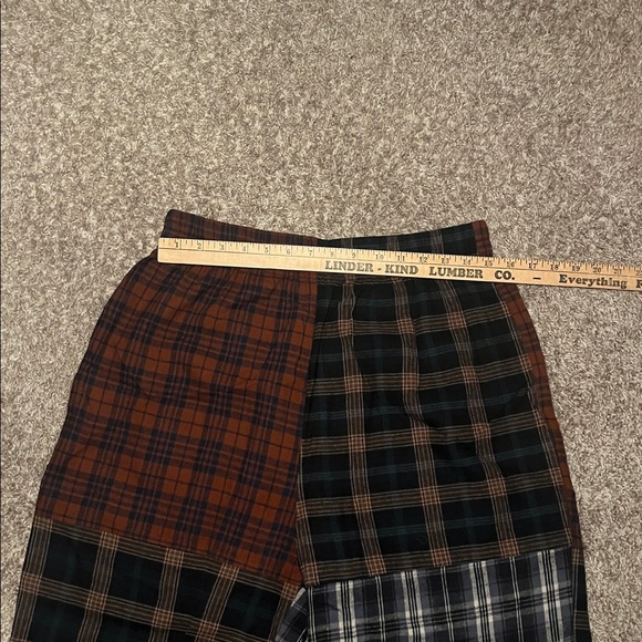Plaid Patchwork Women's Pants - Picture 5 of 6